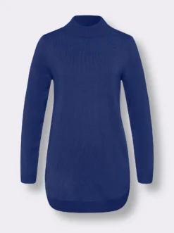 Pullover mit abgerundetem Saum