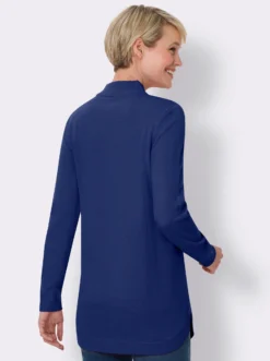 Pullover mit abgerundetem Saum