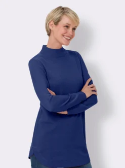 Pullover mit abgerundetem Saum
