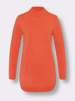Pullover mit abgerundetem Saum