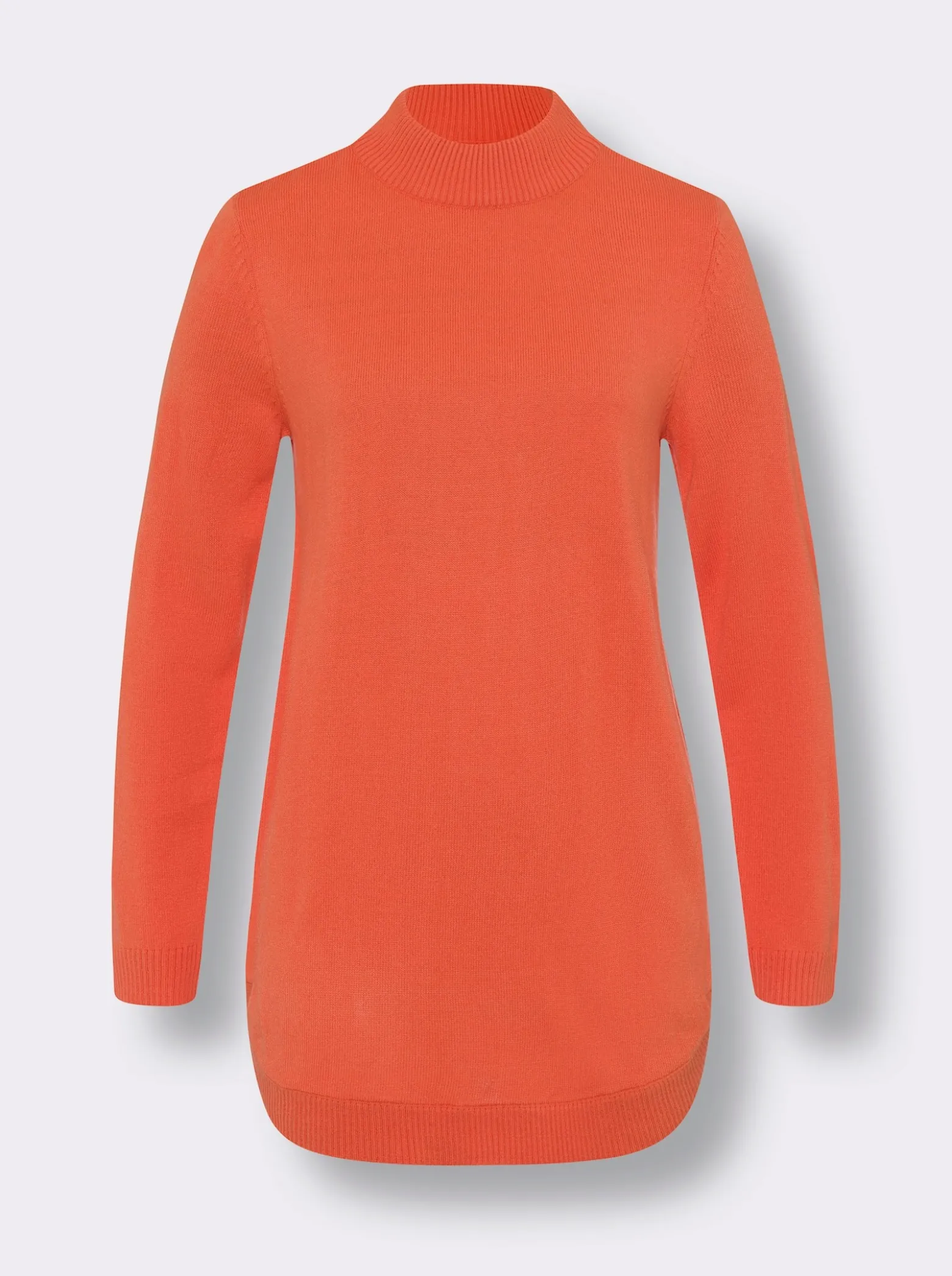 Pullover mit abgerundetem Saum