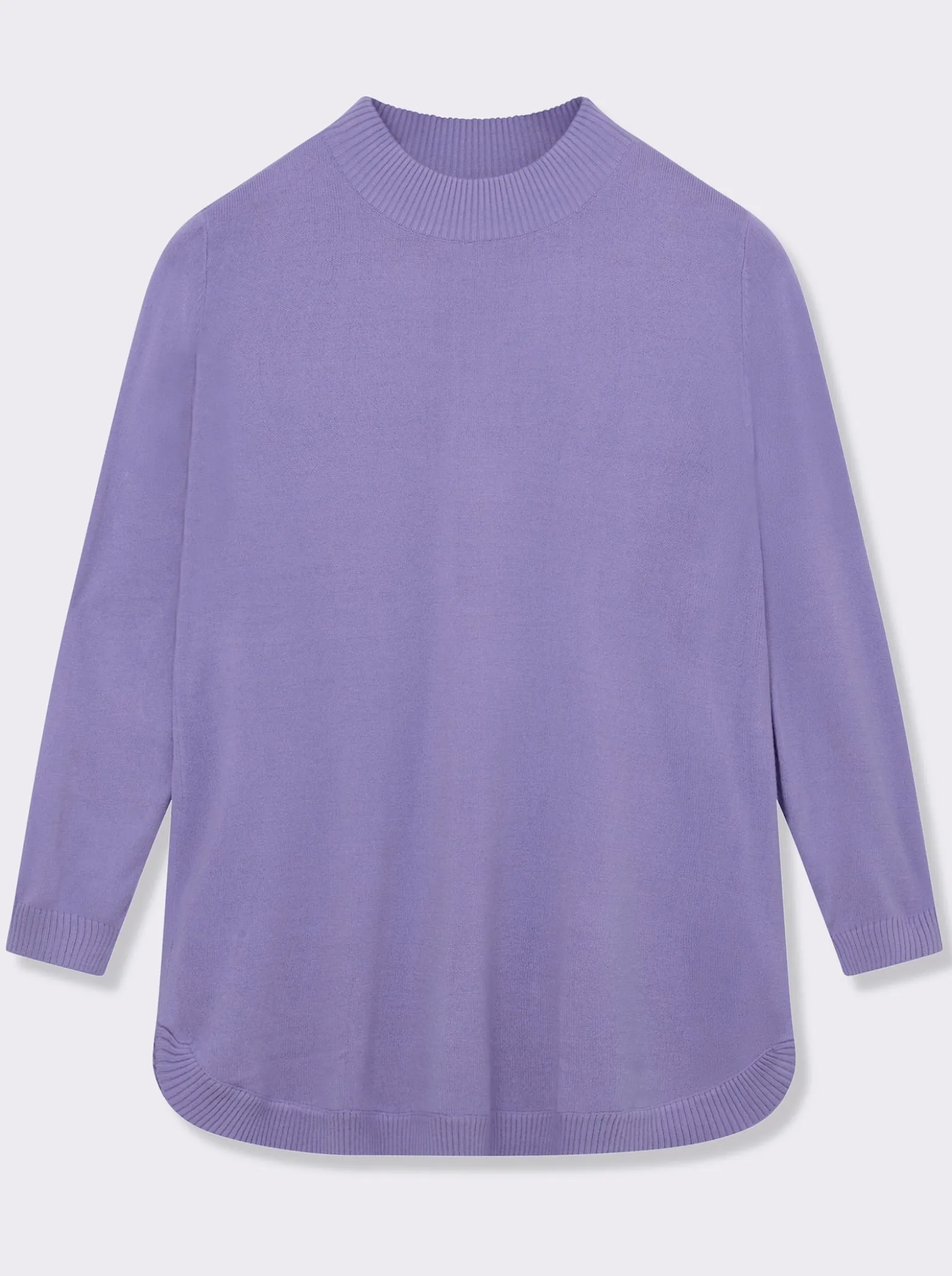 Pullover mit abgerundetem Saum
