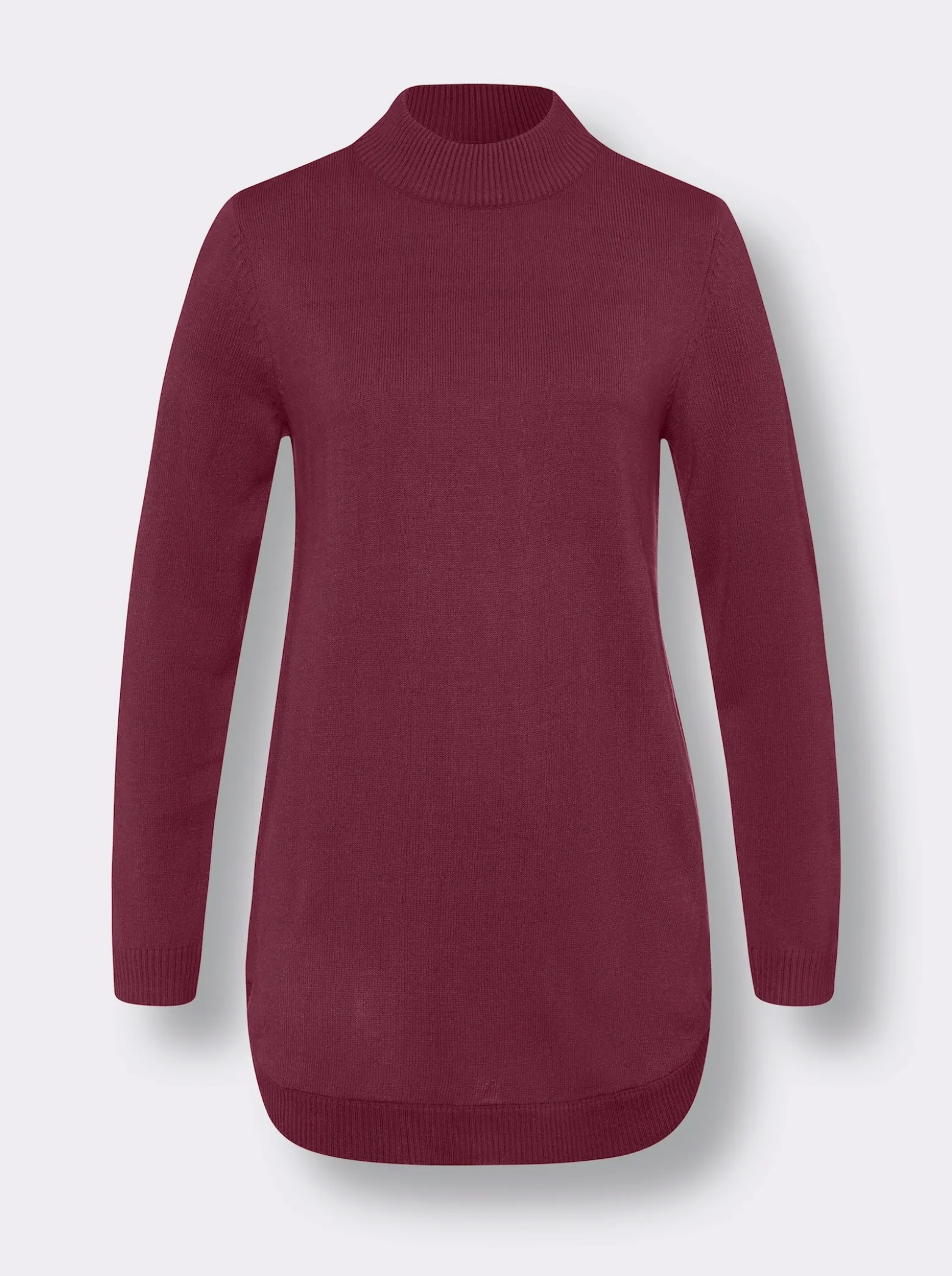 Pullover mit abgerundetem Saum