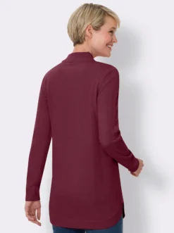 Pullover mit abgerundetem Saum