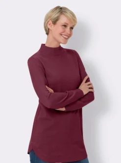 Pullover mit abgerundetem Saum