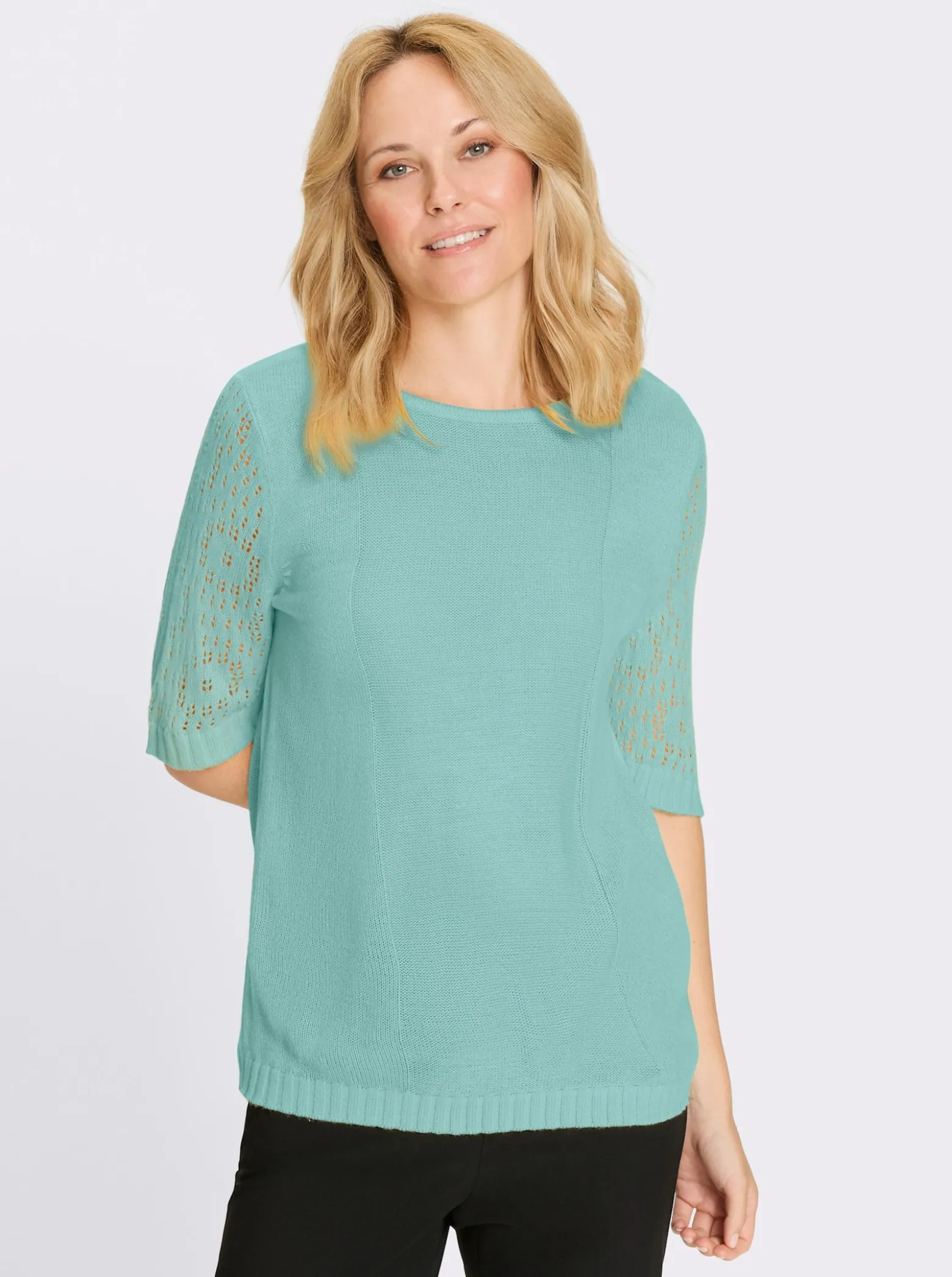 Pullover mit halblangen Ärmeln