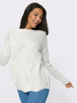 Pullover mit U-Boot-Ausschnitt