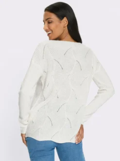 Pullover mit U-Boot-Ausschnitt