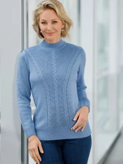 Pullover mit Zopfmuster