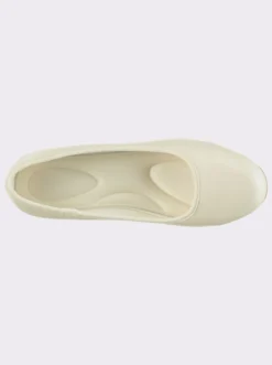 Pumps aus Leder-Imitat, Weite F