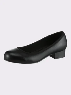 Pumps aus Leder-Imitat, Weite F