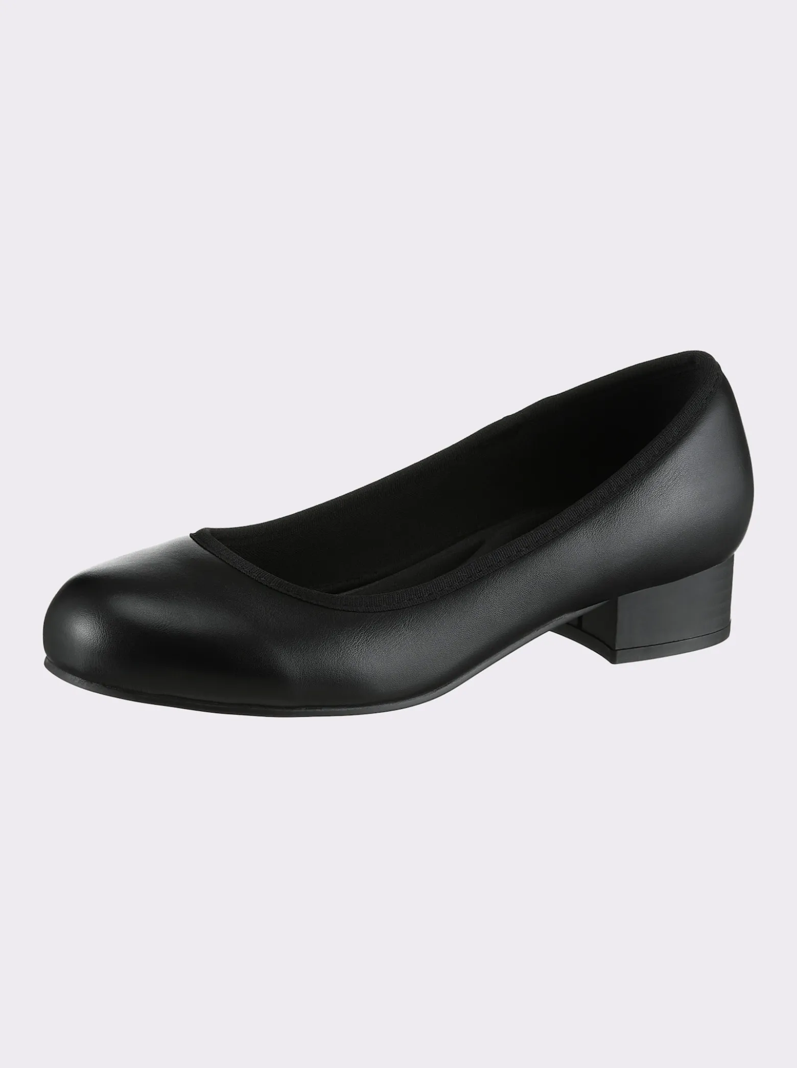 Pumps aus Leder-Imitat, Weite F