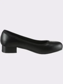 Pumps aus Leder-Imitat, Weite F