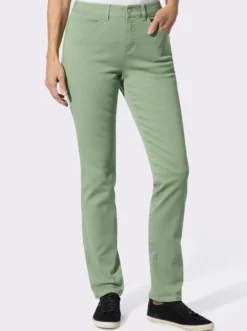 Röhrenjeans in Twill-Qualität