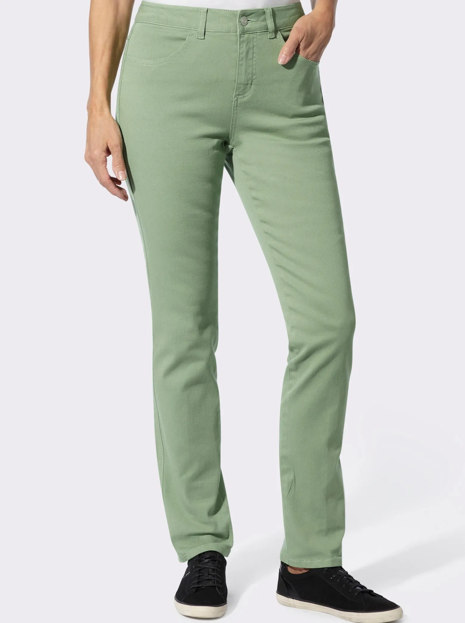 Röhrenjeans in Twill-Qualität
