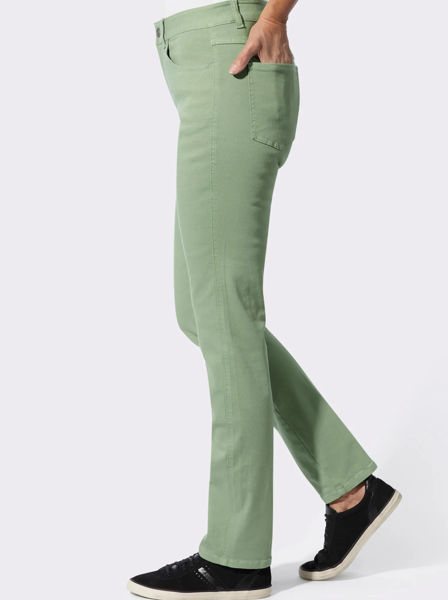 Röhrenjeans in Twill-Qualität