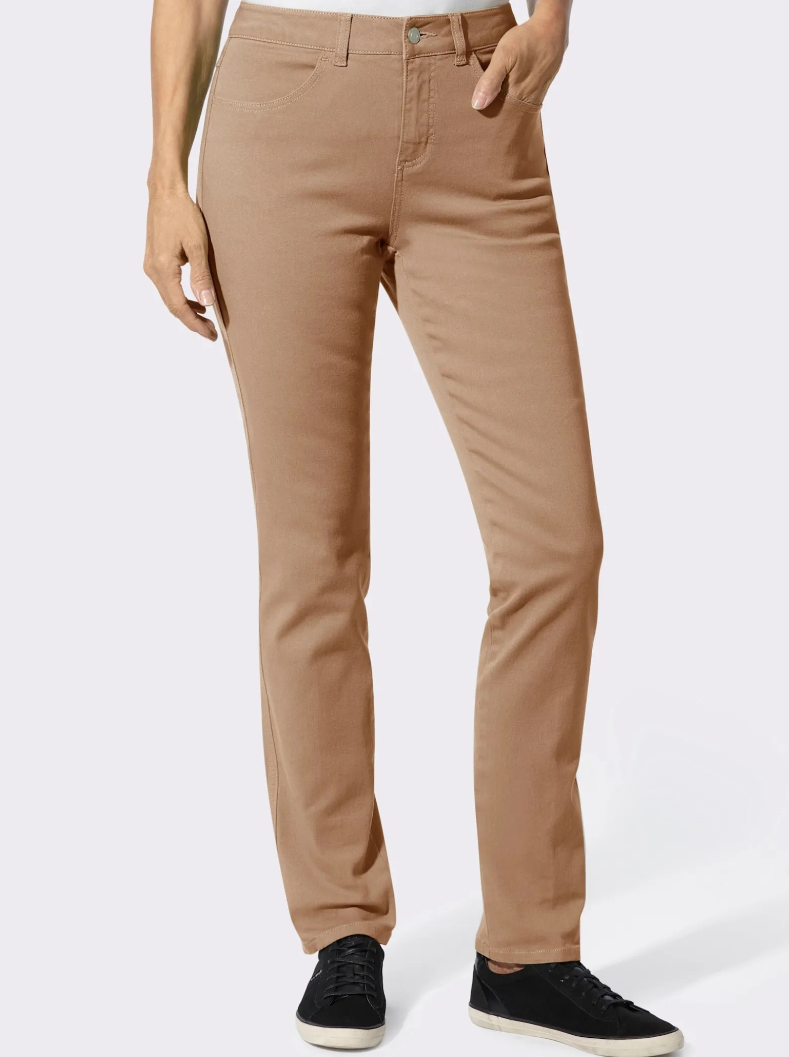 Röhrenjeans in Twill-Qualität