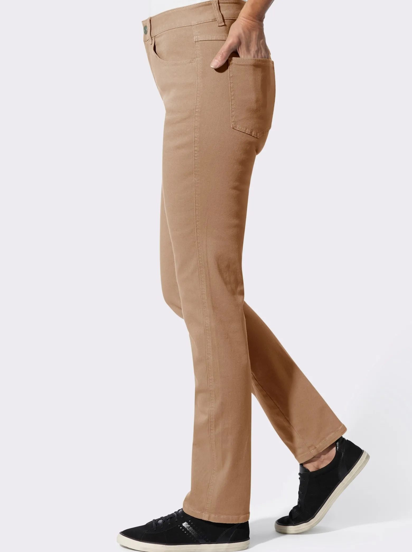 Röhrenjeans in Twill-Qualität