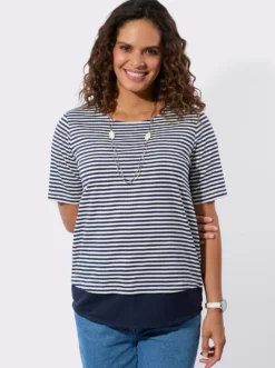 Ringelshirt im Lagen-Look