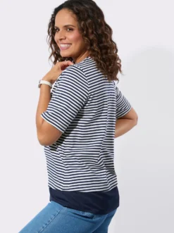 Ringelshirt im Lagen-Look