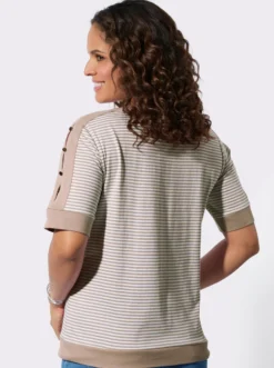 Ringelshirt mit Kontrastpaspeln