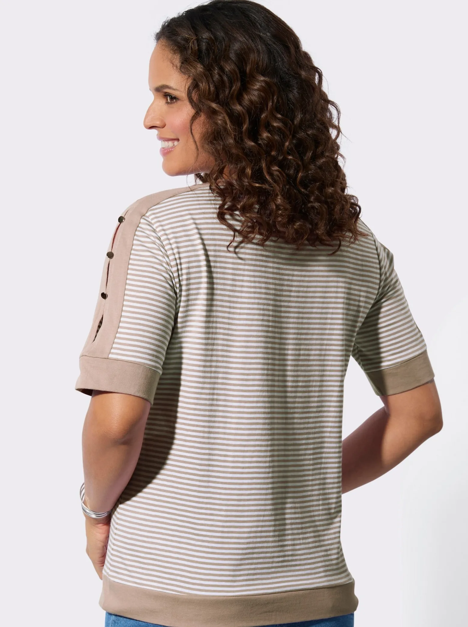 Ringelshirt mit Kontrastpaspeln