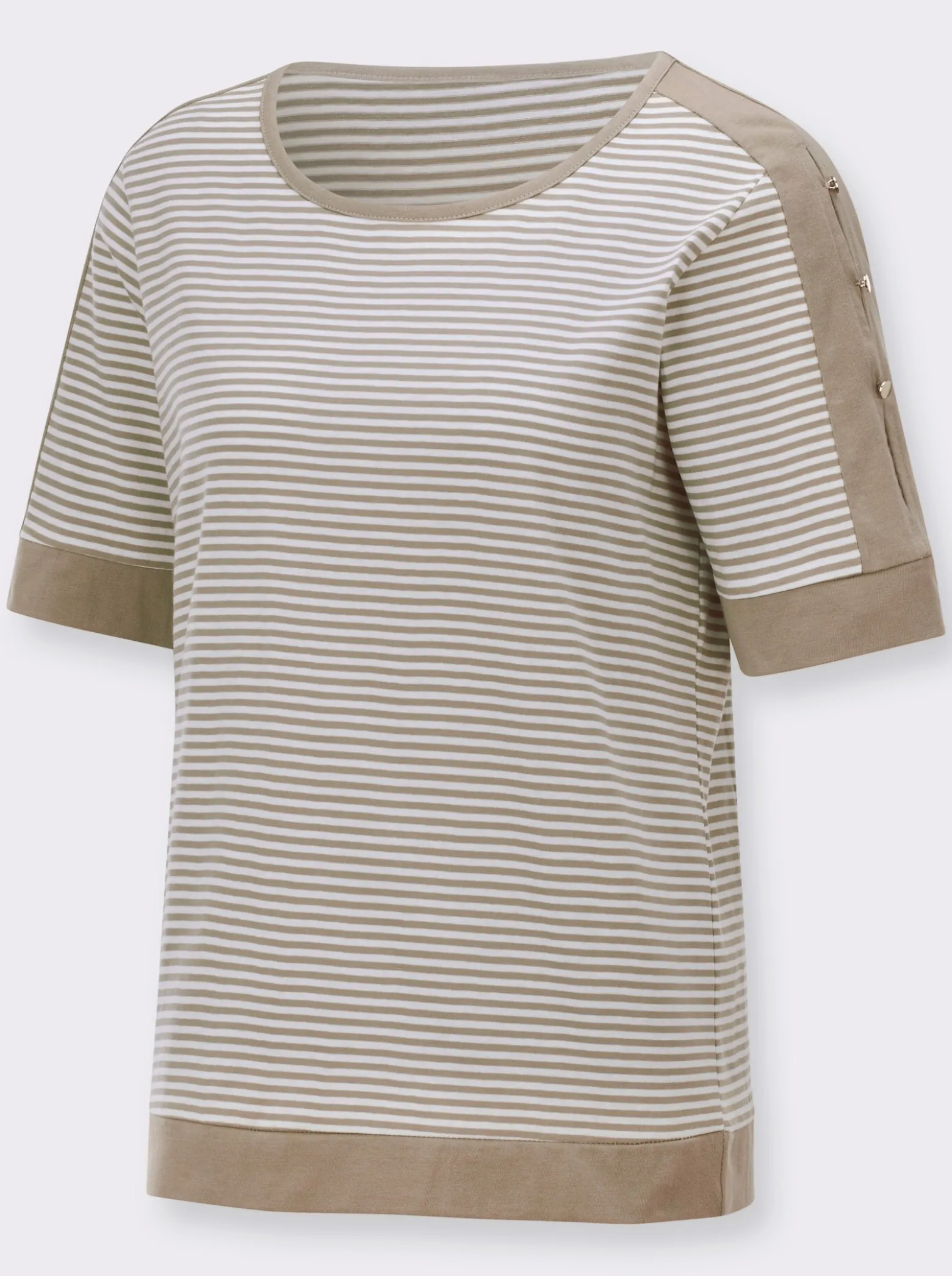 Ringelshirt mit Kontrastpaspeln