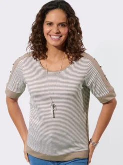 Ringelshirt mit Kontrastpaspeln