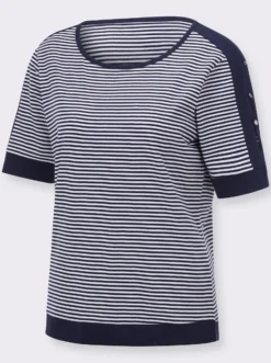 Ringelshirt mit Kontrastpaspeln