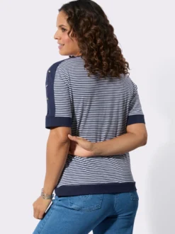 Ringelshirt mit Kontrastpaspeln