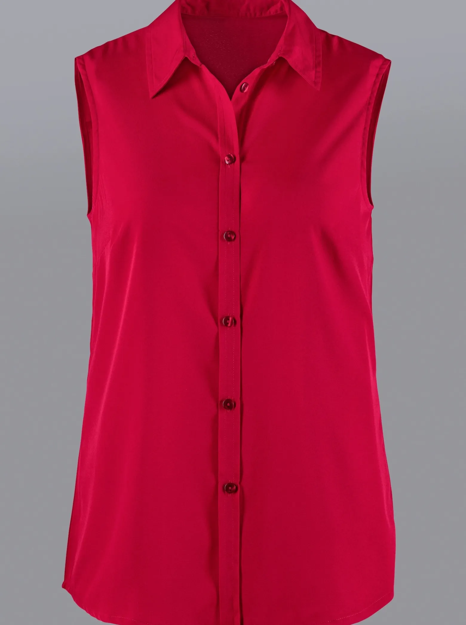 Ärmellose Bluse mit Hemdkragen