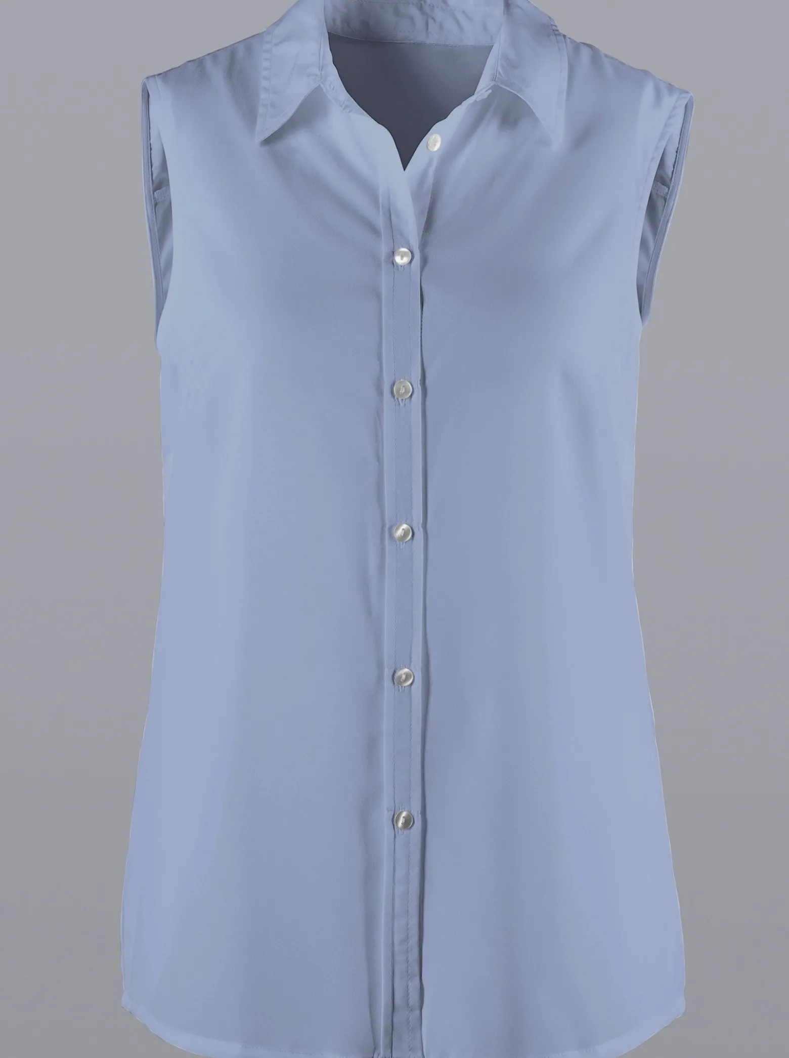 Ärmellose Bluse mit Hemdkragen