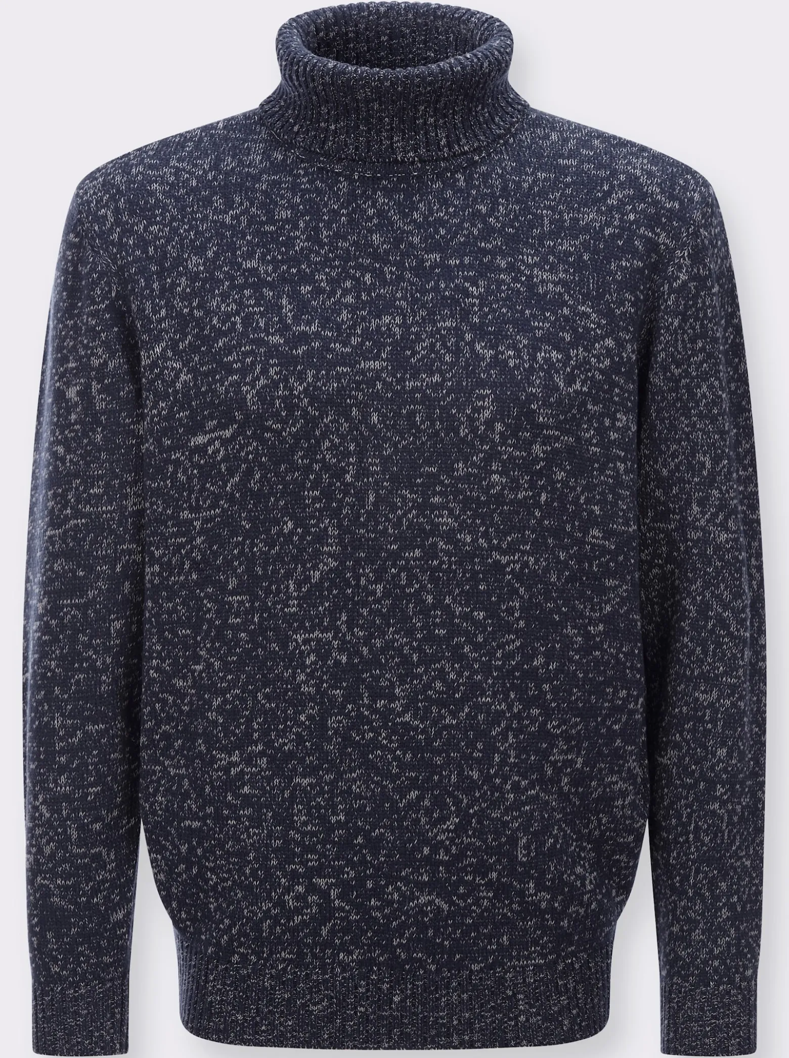 Rollkragenpullover in Melange-Optik
