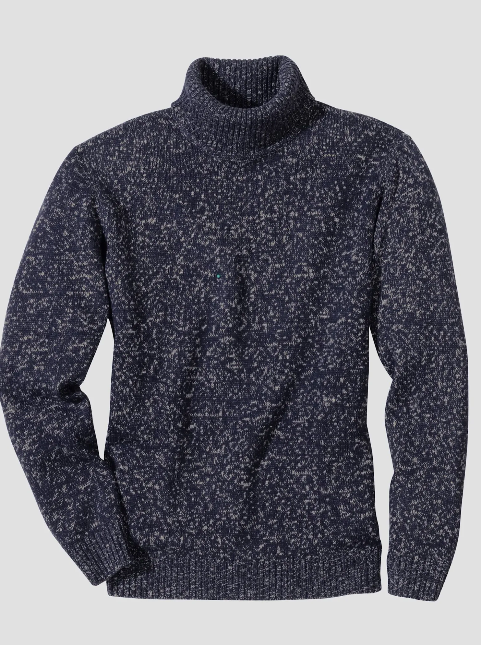 Rollkragenpullover in Melange-Optik