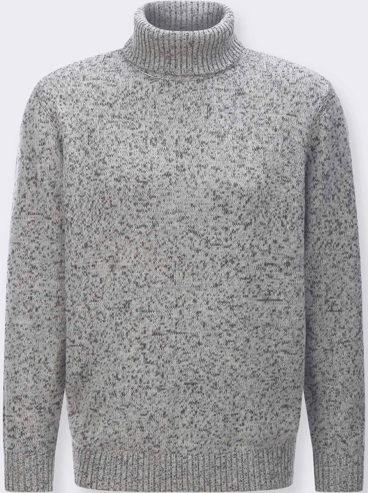 Rollkragenpullover in Melange-Optik