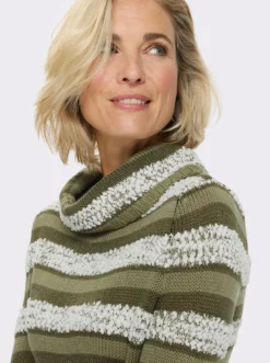 Rollkragenpullover mit Effektgarn