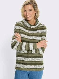 Rollkragenpullover mit Effektgarn