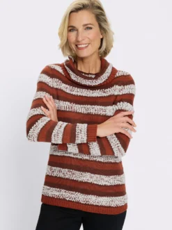 Rollkragenpullover mit Effektgarn