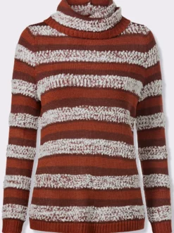 Rollkragenpullover mit Effektgarn
