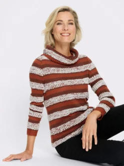Rollkragenpullover mit Effektgarn