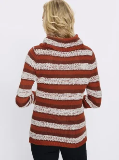 Rollkragenpullover mit Effektgarn