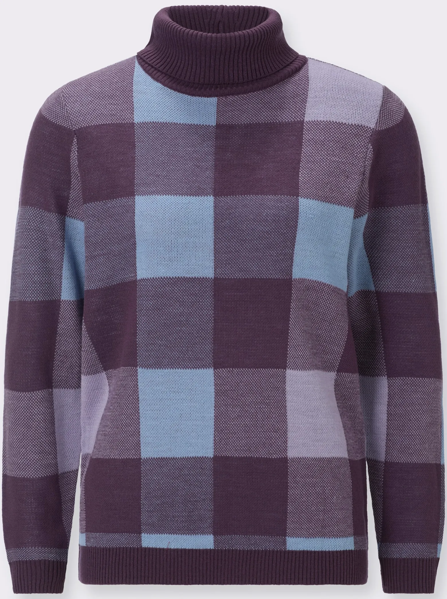 Rollkragenpullover mit Jacquard-Muster