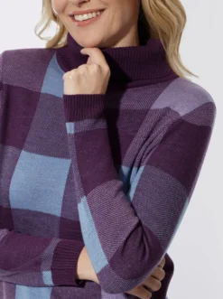Rollkragenpullover mit Jacquard-Muster