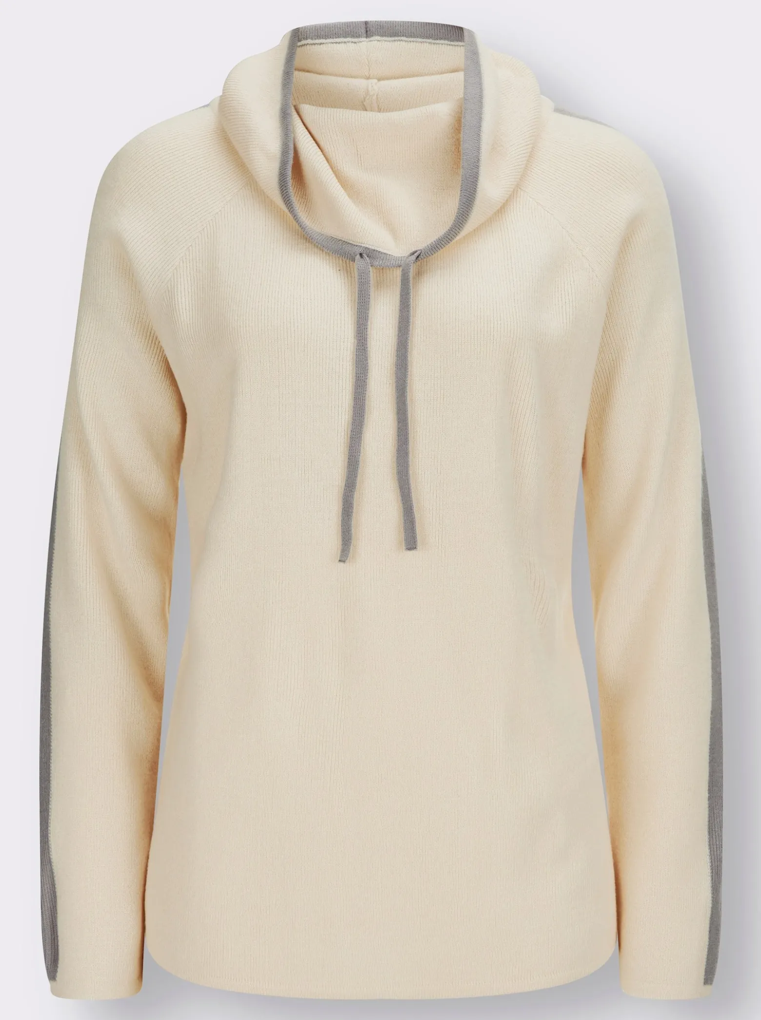 Rollkragenpullover mit Kontraststreifen