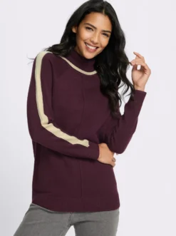 Rollkragenpullover mit Raglan-Ärmeln