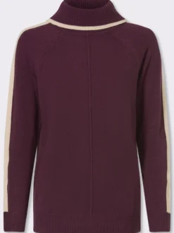 Rollkragenpullover mit Raglan-Ärmeln