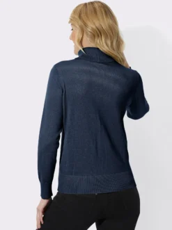 Rollkragenpullover mit Rippbündchen