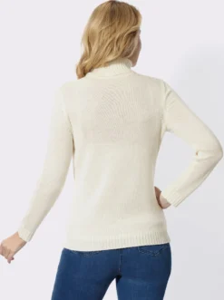 Rollkragenpullover mit Strickmuster