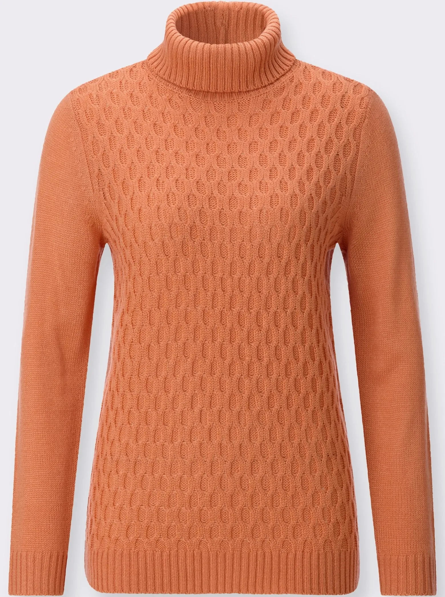 Rollkragenpullover mit Strickmuster