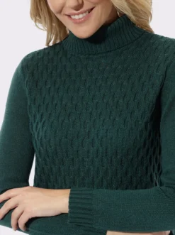 Rollkragenpullover mit Strickmuster